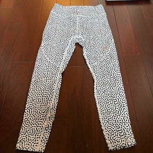 Do You Even White Speckle Leggings - Size S